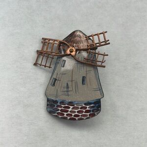 Vintage Windmill Brooch